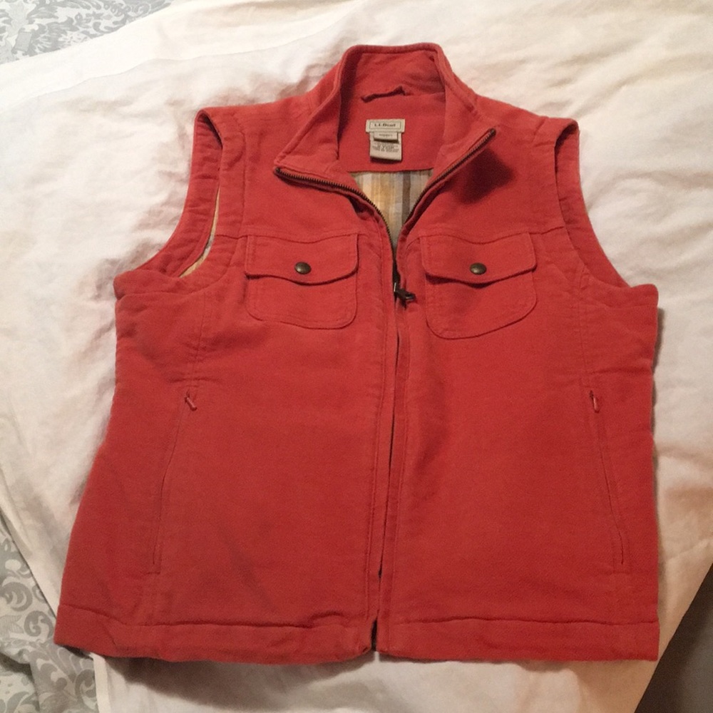 L.L. Bean flannel-lined vest